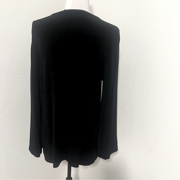 Travelers by Chico's Women’s Size Large Elegant Black Blouse Gold Accent EUC - Picture 6 of 10